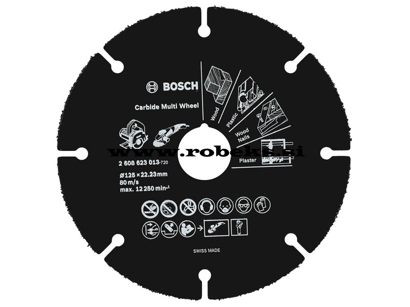 Rezalna plošča Bosch iz karbidne trdine Multi Construction