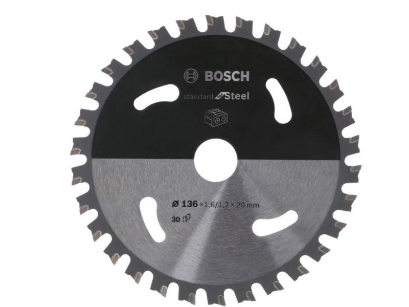 List za akumulatorsko krožno žago Bosch Standard for Steel, Dimenzije: 173x20x1.6/1.2x36T