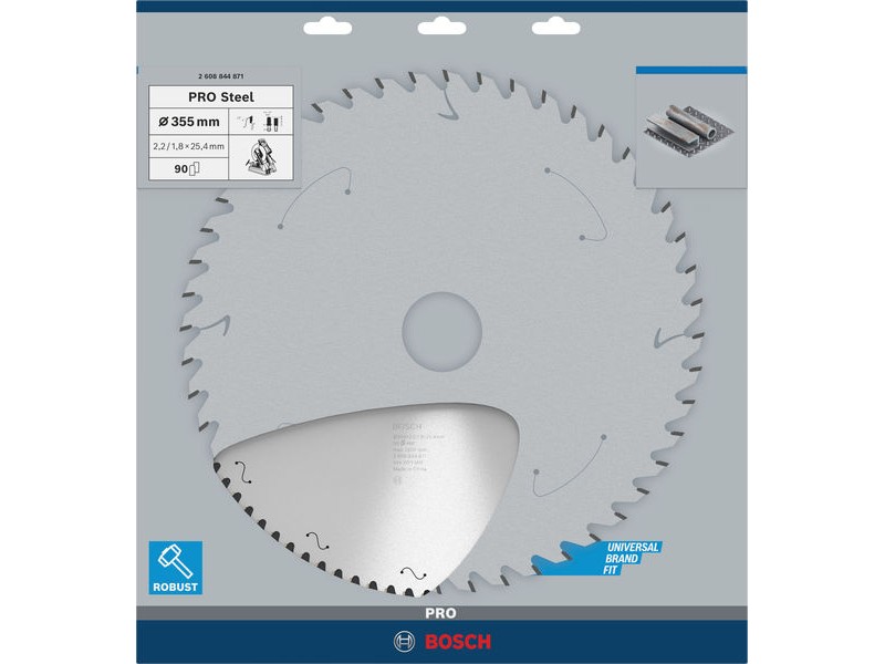 List za krožno žago PRO Steel, 355 x 2,2 x 25,4 mm, T90, 2608844871