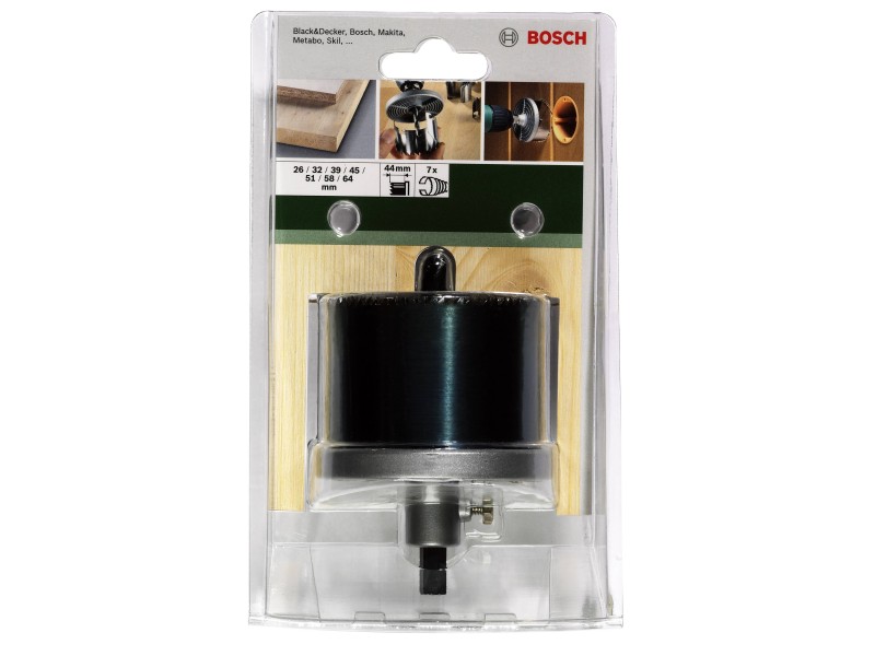 7-delni komplet žaginih vencev Bosch, 26, 32, 39, 45, 51, 58, 64mm, 2609255636