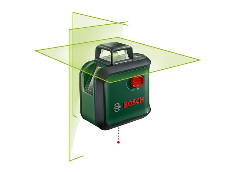 Križni laser Bosch AdvancedLevel 360, 630 - 650 nm, ± 0,4 mm/m, 0,52 kg, 0603663B03