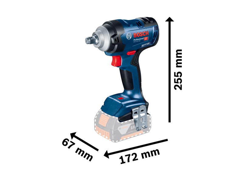 Akumulatorski udarni vijačnik Bosch GDS 18V-400, 18V, 400Nm, 1.25kg, 06019K0020