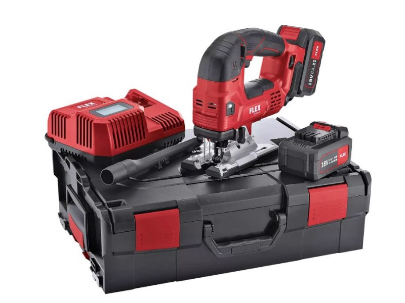 Akumulatorska vbodna žaga Flex JSB 18.0-EC/5.0 Set, 18V, 26mm, 0-45°, 2.1kg, 489786