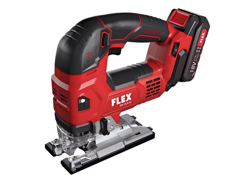 Akumulatorska vbodna žaga Flex JSB 18.0-EC/5.0 Set, 18V, 26mm, 0-45°, 2.1kg, 489786