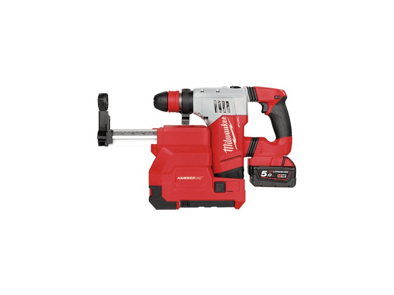 Akumulatorsko vrtalno kladivo s sesalnikom Milwaukee M18 CHPXDE-502C FUEL, Li-Ion 2x Aku.: 5,0 Ah, 4933448180