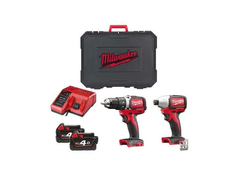 Akumulatorski set Milwaukee M18BLPP2A-402C (BLDD, BLID), Li-Ion 2x Aku.: 4,0 Ah, 4933448445