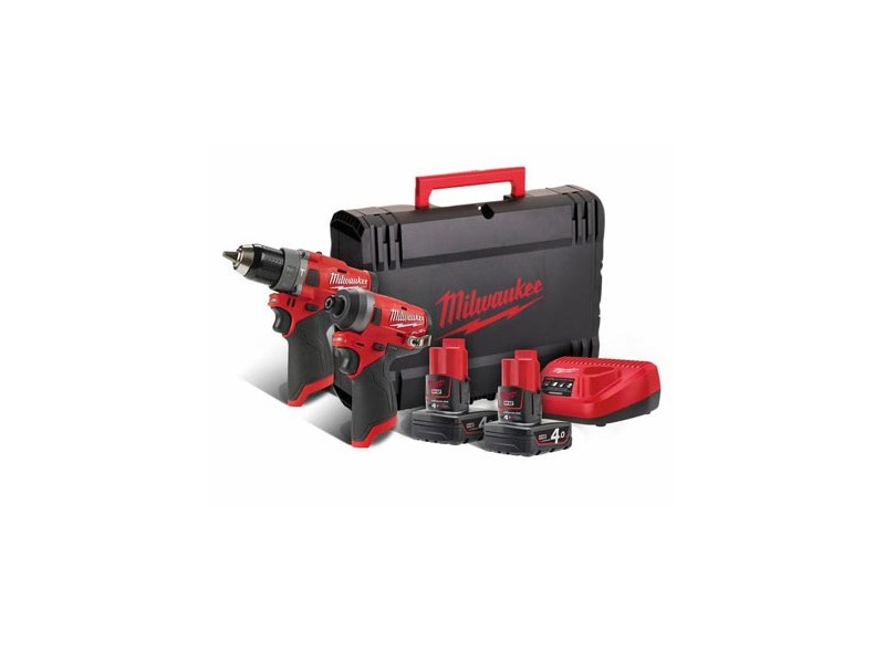 Akumulatorski set Milwaukee M12 FPP2A-402X (FPD, FID), Li-Ion 2x Aku.: 4,0 Ah, 4933459808