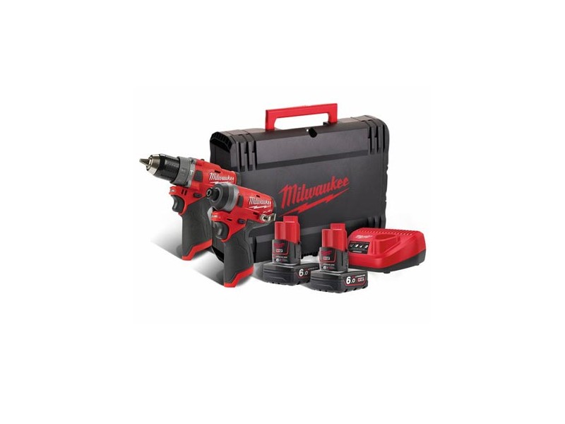 Akumulatorski set Milwaukee M12 FPP2A-602X (FPD, FID), Li-Ion 2x Aku.: 6,0 Ah, 4933459810