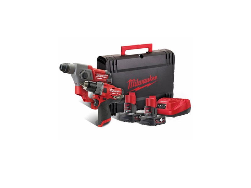 Akumulatorski set Milwaukee M12 FPP2B-402X (FPD, CH), Li-Ion 2x Aku.: 4,0 Ah, 4933459812