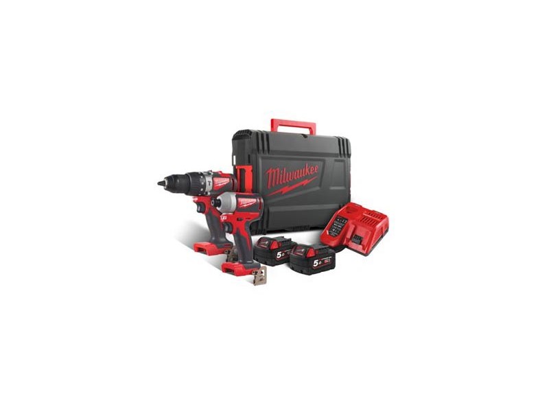 Akumulatorski set Milwaukee M18 BLPP2A2-502X (M18 BLPD2, BLID2), Li-Ion 2x Aku.: 5,0 Ah, 4933464522