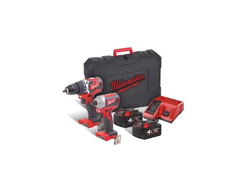 Akumulatorski set Milwaukee M18 CBLPP2B-402C (M18 CBLDD, CBLID), Li-Ion 2x Aku.: 4,0 Ah, 4933464593