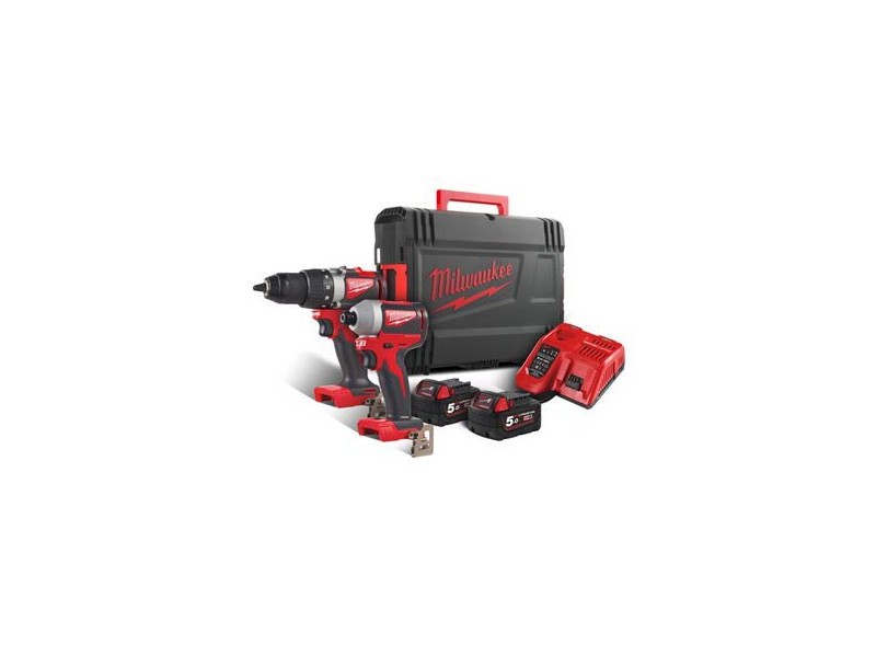 Akumulatorski set Milwaukee M18 BLPP2B2-502X (M18 BLDD2, BLID2), Li-Ion 2x Aku.: 5,0 Ah, 4933464594