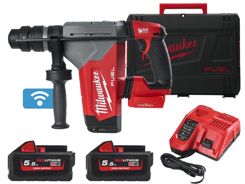 Akumulatorsko vrtalno kladivo Milwaukee FUEL M18 ONEFHPX-552X, 18V, SDS Plus, 5J, 5.2kg, 4933478496