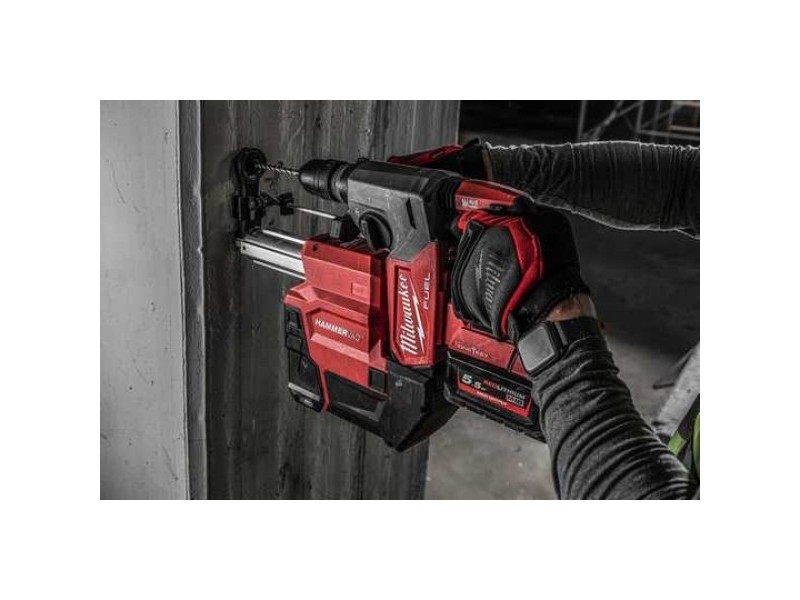 Akumulatorsko vrtalno kladivo Milwaukee M18 ONEFHXDEL-552C FUEL z odsesavanjem, 18V, SDS Plus, 2.5J, 3.4kg, 4933478506