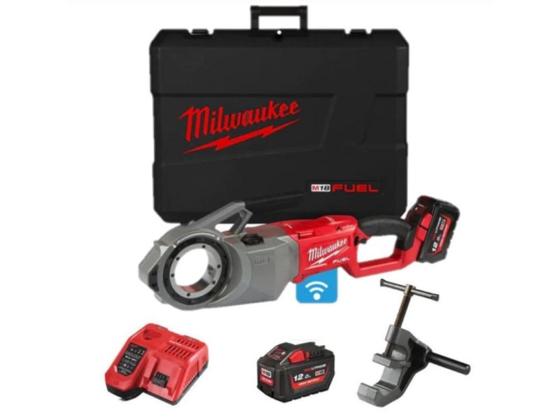 Akumulatorski rezalec cevnih navojev Milwaukee M18-FPT2-121C, 18V, 3.2-52 mm/⅛″-2″, 11.3kg, 4933478597