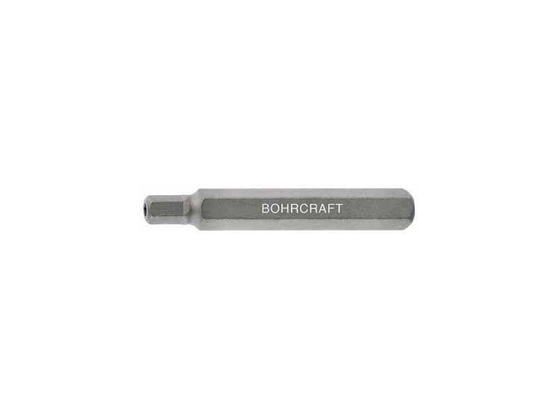 Nastavek Bohrcraft z 10 mm 6 kotnim pogonom Inbus z luknjo in varnostnim zatičem SW, Dimenzije: SW10x75mm, 66171501075