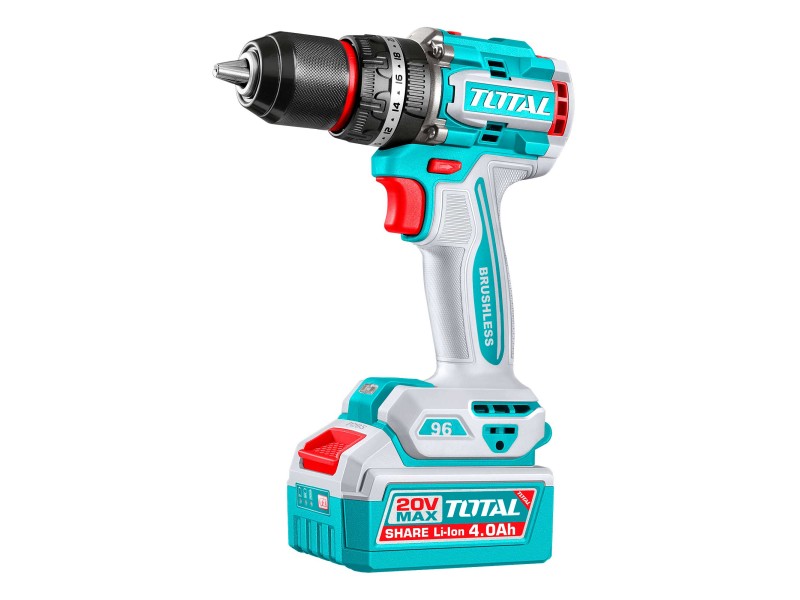 Kompaktni brezkrtačni akumulatorski vrtalnik Total 2000prm/96Nm/P20S/ INDUSTRIAL, TIDLI20968E
