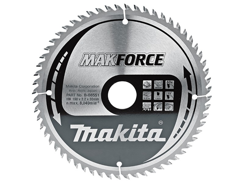 TCT MAKForce žagin list za les Makita, B-08551