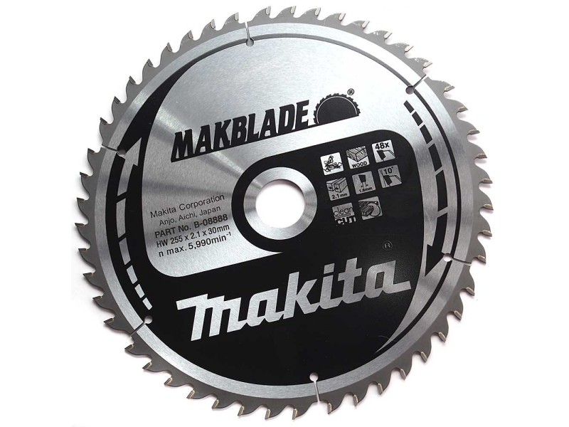 TCT MAKBlade žagin list Makita, Dimenzije: 255x2,1x30mm, Zob: 48, B-08888