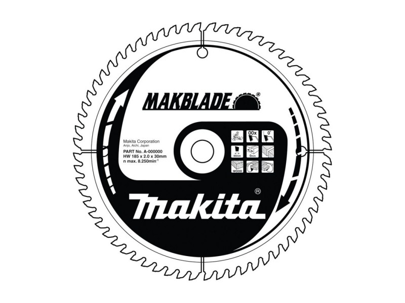 TCT Specialized žagin list za aluminij Makita, Dimenzije: 200x2,8x30mm, Zob: 64, B-09690