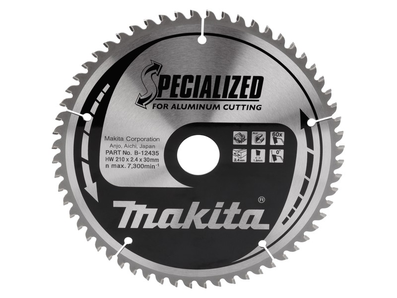 TCT žagin list Makita, Dimenzije: 210x2,4x30mm, Zob: 60, B-12435