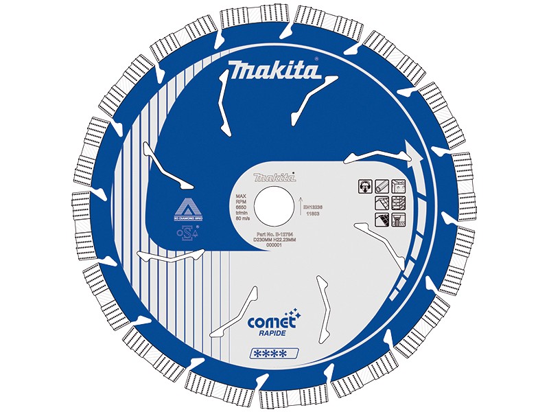 Diamantna rezalna plošča Comet Rapide Makita, 230 mm, B-12784