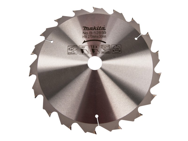 TCT žagin list za Les, Dimenzije: 270mmx2,6x30mm, Zob: 18, B-12859