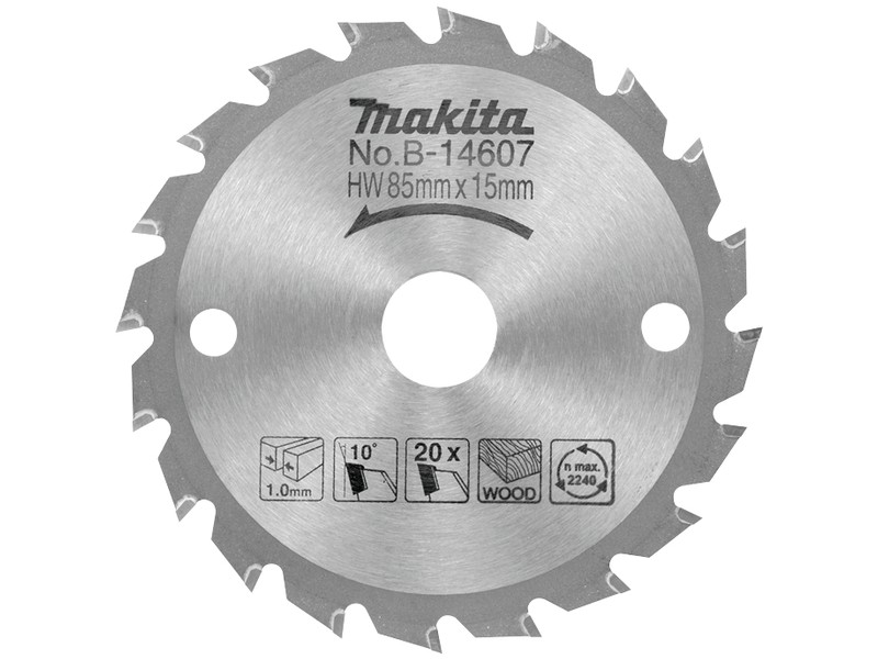 TCT žagin list za les Makita, Dimenzije: 85x15mm, Zob: 20, B-14607