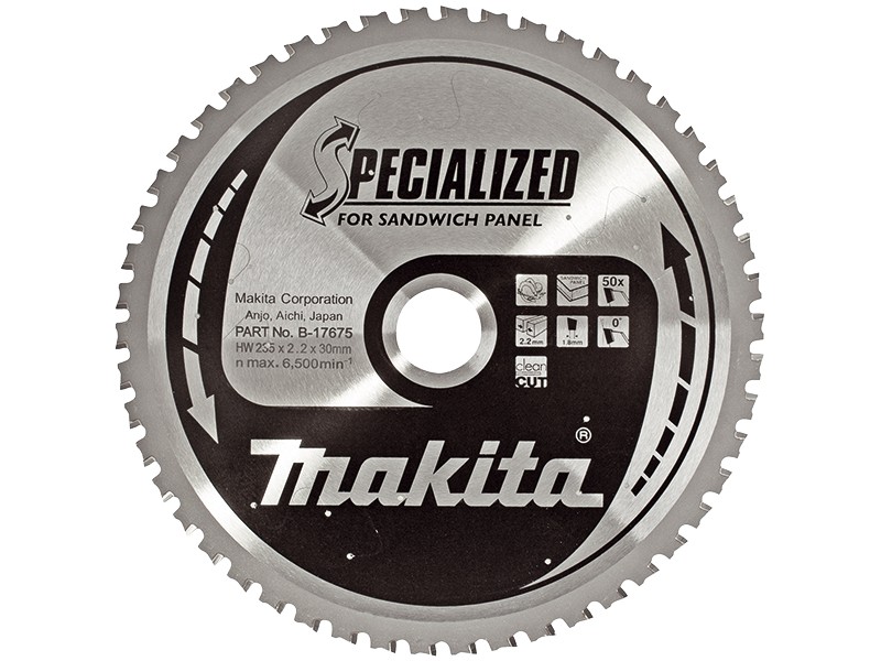 TCT žagin list Makita, Dimenzije: 165x1,75x20mm, Zob: 42, B-63149