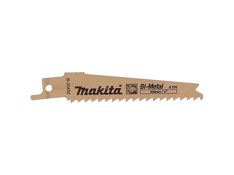 Žagin list za sabljasto žago Makita, za les, 100mm, 6TPI, Pakiranje: 5kos, B-20432