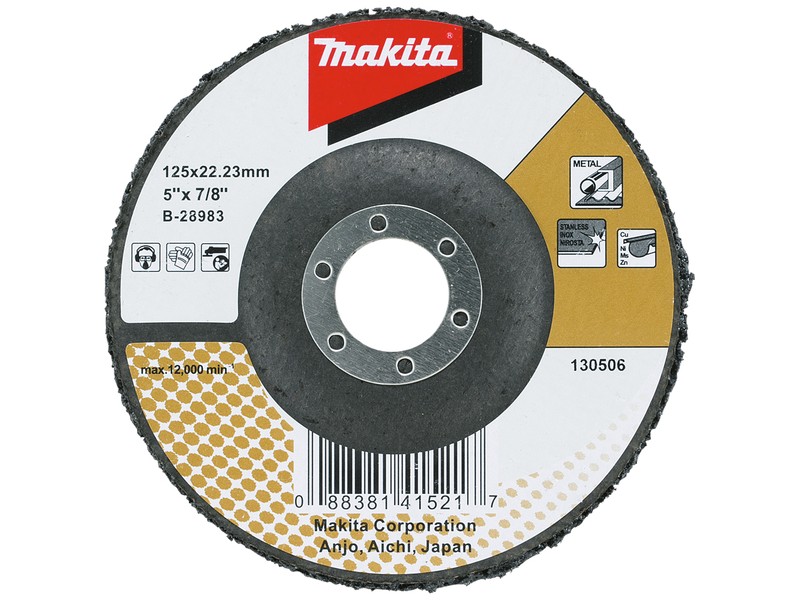 Specialna čistilna brusilna plošča Makita, Dimenzije: 125x22,23mm, B-36267