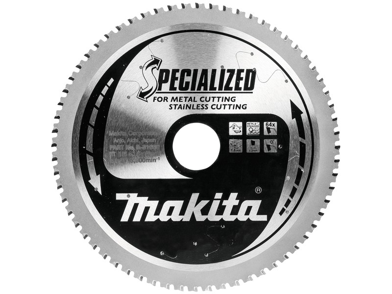 TCT žagin list Makita, za kovine, Dimenzije: 185x1,6x30mm, Zob: 64, B-31669