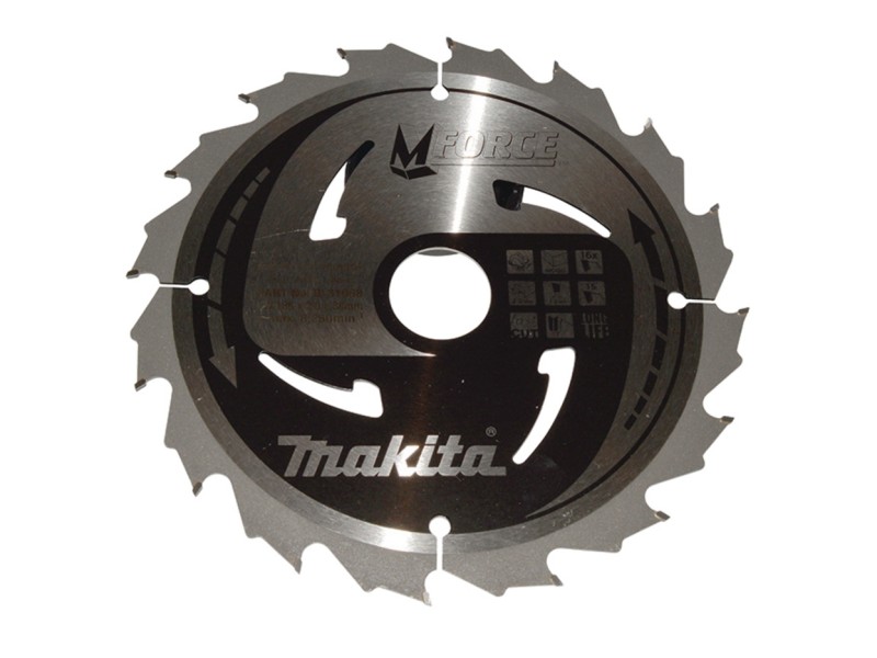 TCT MForce žagin list Makita, Dimenzije: 185x2x30mm, Zob: 16, B-31968