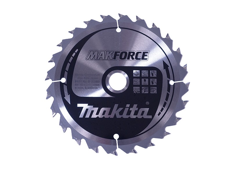 TCT MAKForce žagin list Makita, Dimenzije: 160x2,4x20mm, Zob: 24, B-32203