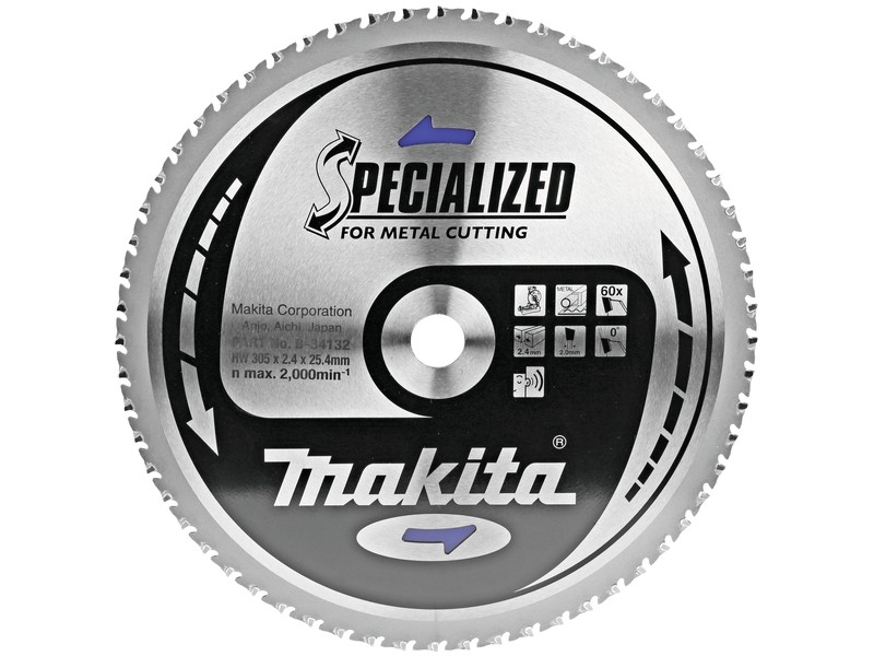 TCT žagin list Makita, Dimenzije: 305x2,4x25,4mm, Zob: 60, za LC1230, B-34132