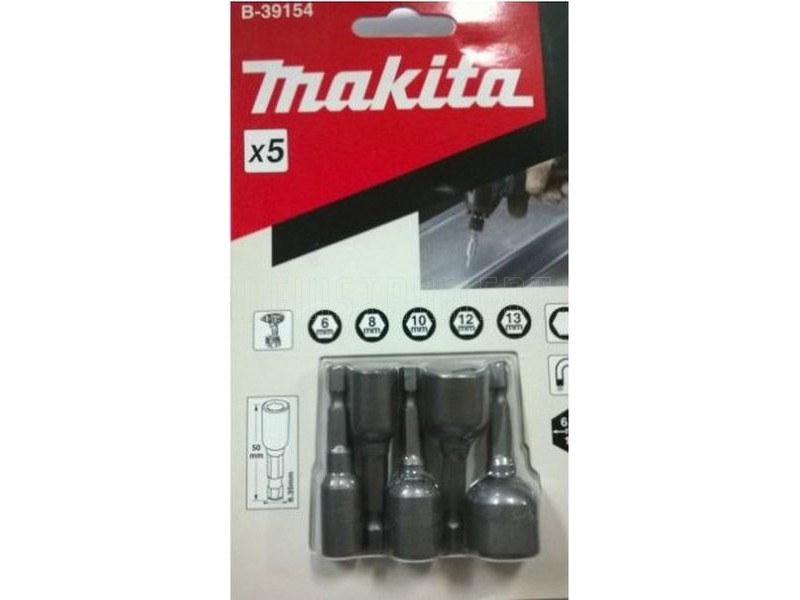 Natični nastavek Makita-magnetni 5kos/6,8,10,12,13x50, B-39154