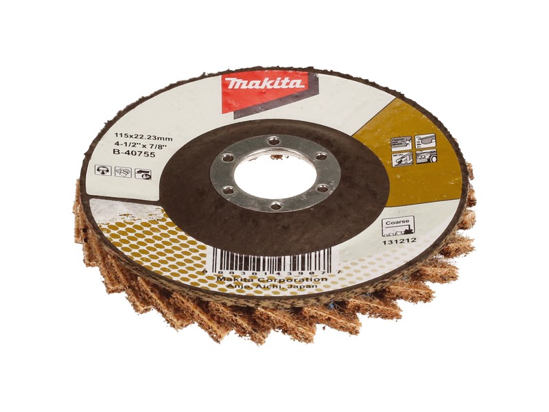 Lamelna brusilna plošča za končno obdelavo Makita, Dimenzije: 115x22,23mm, Zrnatost: zelo fina, B-40945