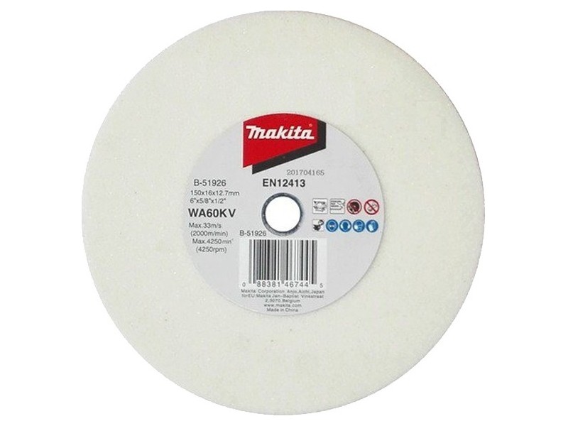 Brusilna plošča Makita, za GB602/W, kovine, Dimenzije: 150x16x12,7,mm, B-51926