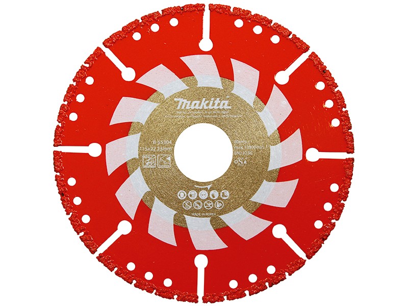 Diamantna rezalna plošča, večnamenska Makita, 115 mm, B-55304