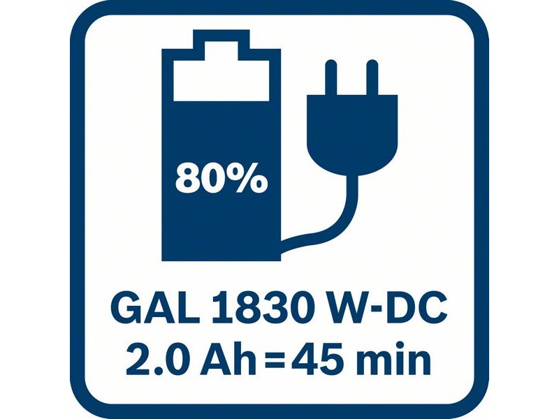 Začetni komplet za brezžično polnjenje Bosch litij-ionska akum. baterija GBA 12 V 2,5 A W+avtomobilskega polnilnika GAL 1830 W, 1600A00J0G