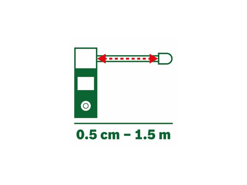 Laserski merilnik razdalj Bosch ZAMO III set z nastavki v kartonu, 2x 1,5 V LR03 (AAA), 0,15–20,00m, ±3mm, 0.5s, 0.09kg, 0603672703