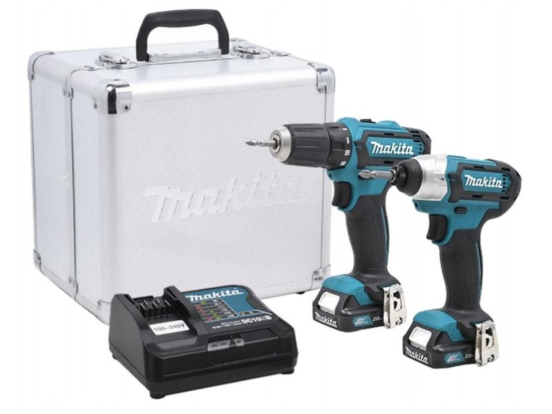 Set Makita CLX224X, DF333D, TD110D, DC10WD, BL1016x2, 784244-7