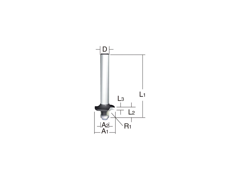 Rezkar za zaokroževanje Makita, 8mm, D-11184