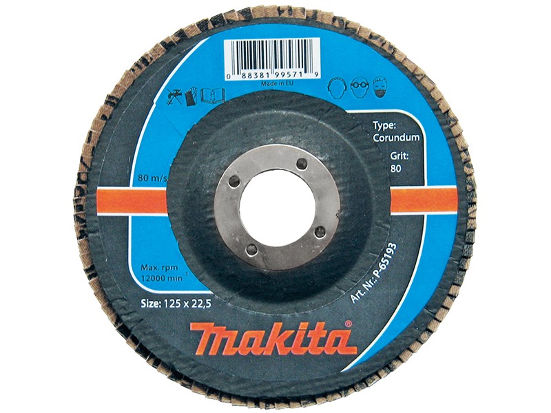 Lamelna plošča Makita, Dimenzije: 115x22,23mm, Zrnatost: A120, P-65165