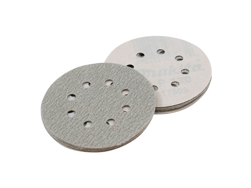 Brusni papir za barvo za ekscentrične brusilnike Makita, Dimenzije: 125x8mm, Zrnatost: 100,  D-65844