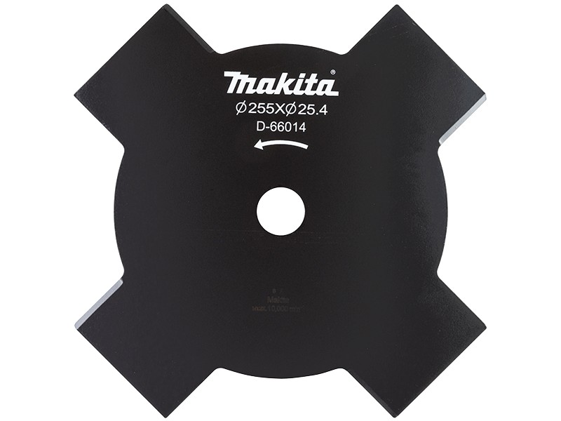 Rezilna plošča za travo Makita (4 kraki), Dimenzije: 255x25,4mm, Zob: 4, Bencinski modeli, D-66014