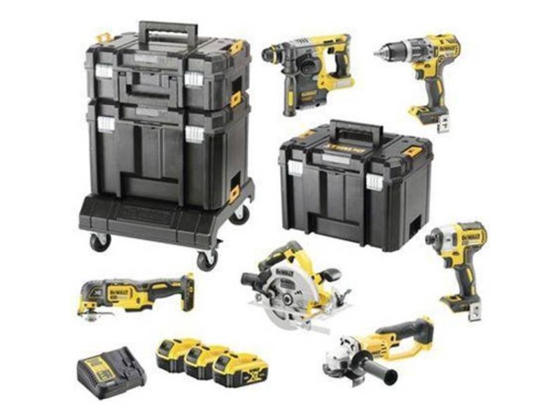 6-delni set orodja DeWalt DCK685P3T (DCD796, DCF887, DCS355, DCS570, DCH273, DCG405)