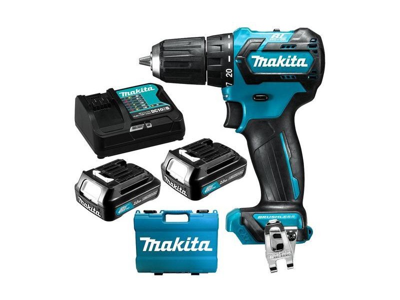 Akumulatorski vrtalnik-vijačnik Makita DF332DSAE, 12V max, 2x2.0Ah, DC10SA, 0,8-10mm, 1kg