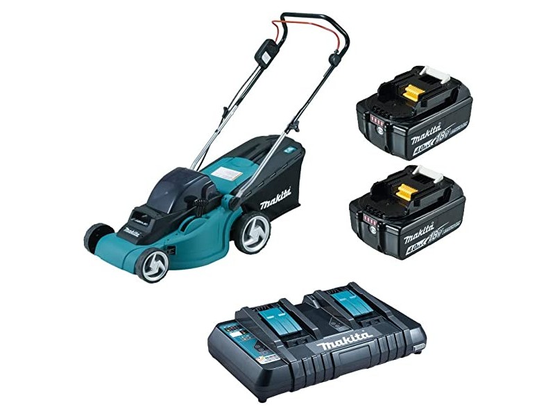 Akumulatorska kosilnica Makita DLM382PM2, 18+18V, 380mm, 40L, 560m2, 16.9kg