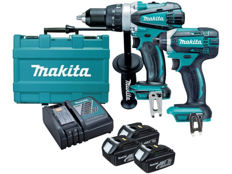 Akumulatorski set orodja, Makita DLX2145X1, 18V,  DHP458 + DTD152 + 3xBL1830 + DC18RC